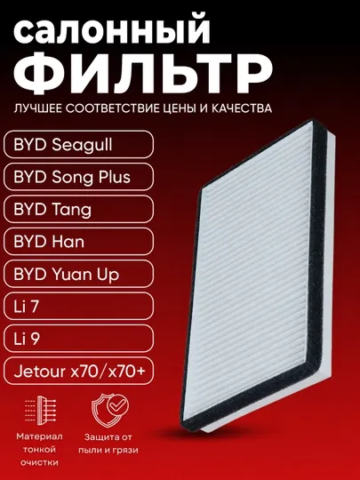 Фильтры для салона автомобилей BYD/JETOUR/Li
