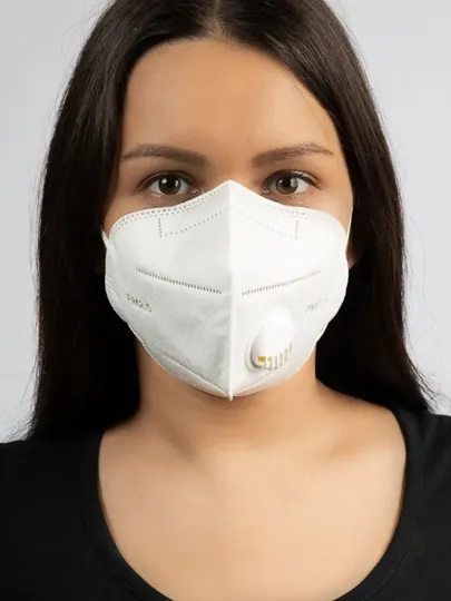 Респиратор PM2.5 с клапаном, 5 слойная защитная маска от пыли и смога 5 шт
