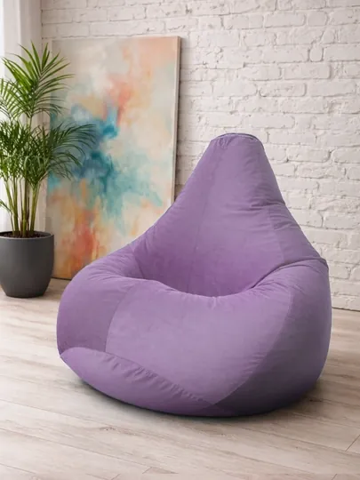 Кресло мешок "XXL" Beanbag - бинбег из мебельного велюра — PUFFIKI-2XLВЕЛЮР-СИРЕН