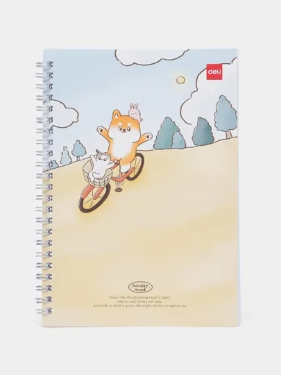 Блокнот спиральный, A5, 60 листов, 70gsm ELA560 (Holiday mood) — ДЕЛИ-560LX08-ЛИМОН