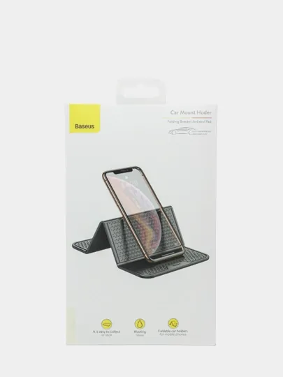 Коврик на торпеду Baseus, резиновый, противоскользящий, складной, SUWNT-01