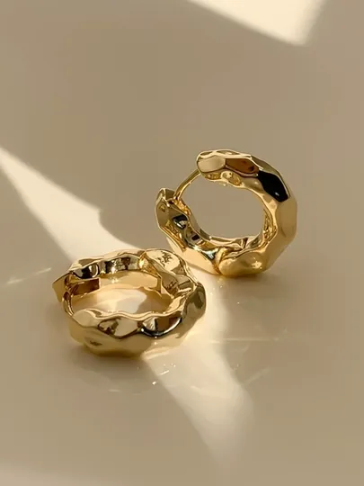 Серьги кольца, круглые, конго серебрянного, золотого, красного цветов — ZEBA-ZIRXALQ-ПРОЗР