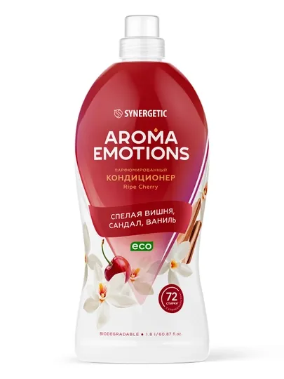 Кондиционер для белья SYNERGETIC «EMOTIONS» Ripe Cherry, 1,8 л