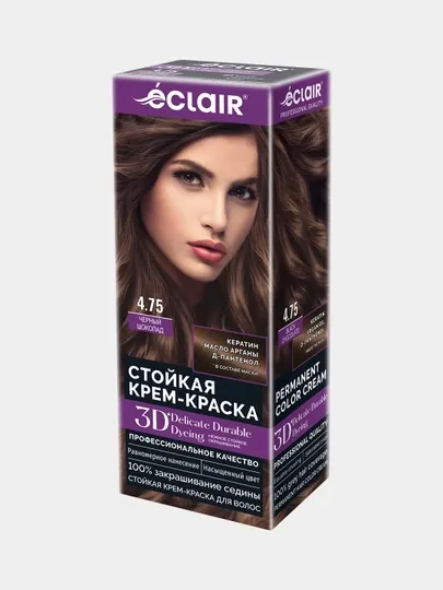 3D крем-краска для волос "Черный шоколад" 4.75