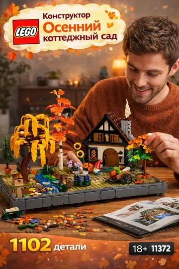 Конструктор LEGO Осенний коттеджный сад 11372