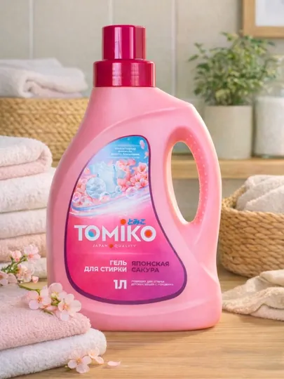 Гель для стирки Tomiko Японская сакура, 1 литр