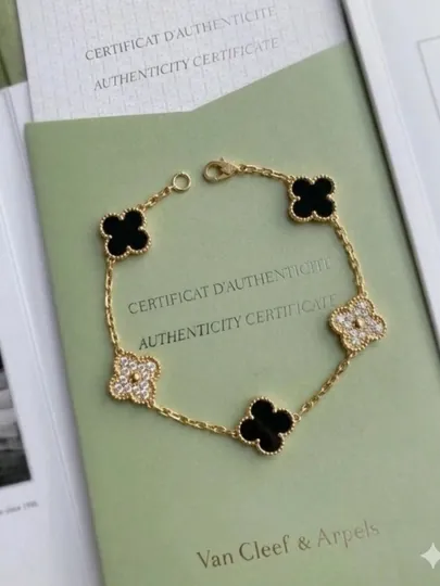 Браслеты для женщин и девочек Clover Van Cleef, не меняет цвет и не темнеет — FSNLADY-VANCLEF-БИРЮЗ