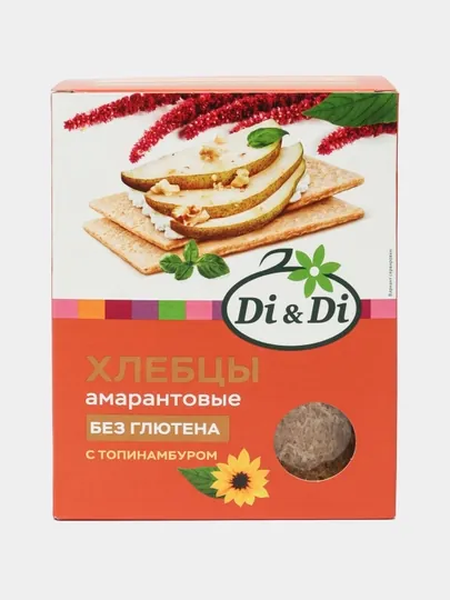 Хлебцы амарантовые Di&Di без глютена, с топинамбуром, 195 г  ()