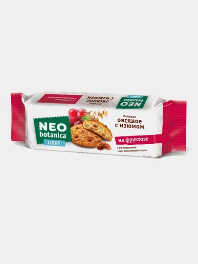 Печенье Neo Botanica Light овсяное с изюмом на фруктозе, 280 г
