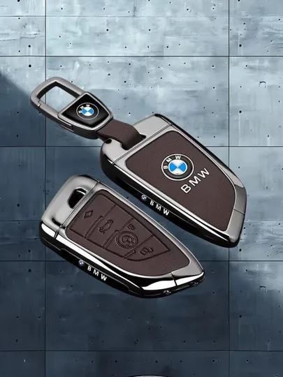 Металлический защитный чехол для ключа BMW с точной посадкой — 77CASES-BMWPMC4-ТЕМНКОР