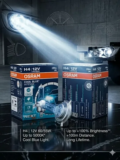 Cool Blue OSRAM H4 60/55 . Лампочка OSRAM Cool Blue H4. Лампочки H4 Cool Blue H4 OSRAM