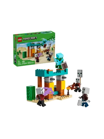 Конструктор LEGO Minecraft Пустынный патруль злодеев 21267, 105 деталей, 7+