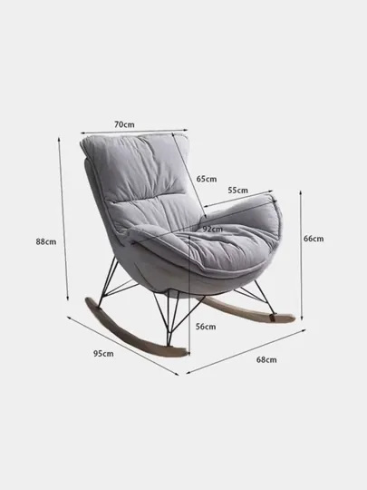 Кресло качалка кресло для отдыха rocking chair мягкое кресло — MARTTOP-KACHAL89-СВЕТСЕР