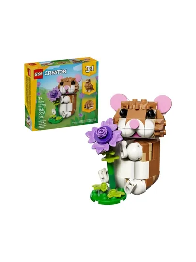 Конструктор LEGO Милый хомяк с цветком 31376