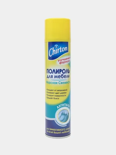 Полироль для мебели Chirton Антипыль Морская свежесть, 300 мл