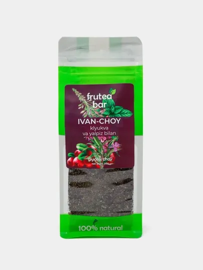 Fruteabar "Иван-чай с клюквой и мятой" Чайный напиток сухой рассыпной, 50 гр