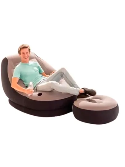 Надувное кресло, с пуфиком Ultra Lounge, Intex 68564