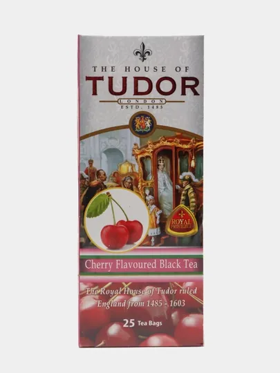 Черный чай Tudor Вишня, 25 чайных пакетиков