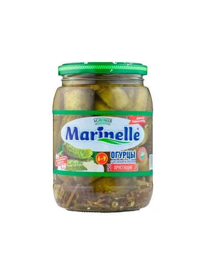Огурцы маринованные 6–9 см, высший сорт, Добрый дачник
