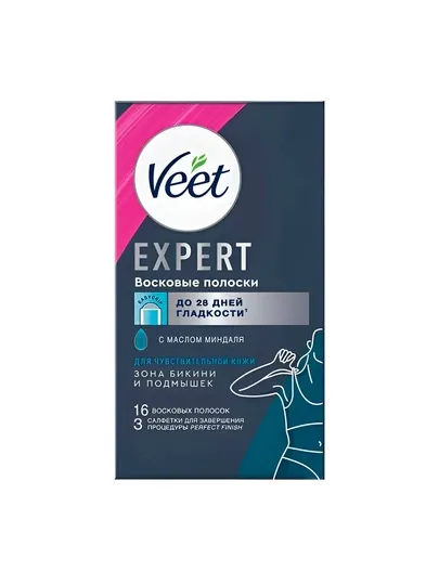 VEET Восковые полоски Бикини, Подмышки 16 шт
