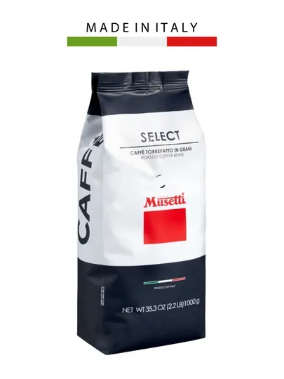 Кофе в зернах Musetti Select, 60% арабика - 40% робуста, 1 кг
