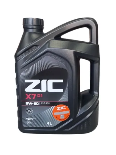 Моторное масло ZIC X7 D1 5W-30 Synthetic 4L — синтетическое масло для двигателя авто