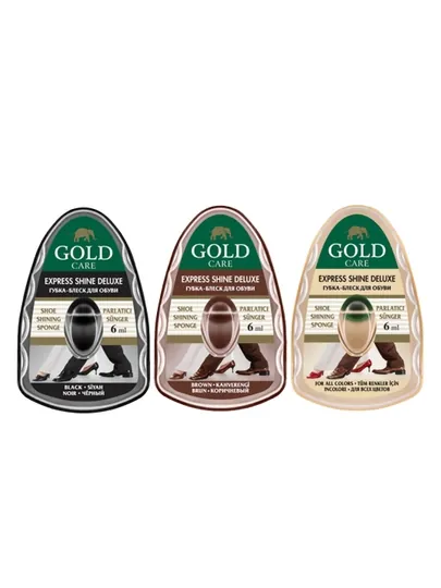 Губка-блеск для обуви с дозатором Express-Shine, GOLD CARE