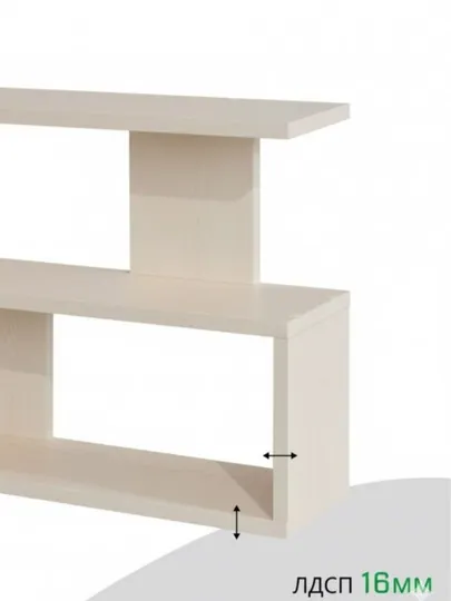 Настенная полка для офиса и дома, 100% собранная, из ЛДСП, 60 x 49 x 15 см — MEBEL5-55SPOLKA-БЕЖЕВ
