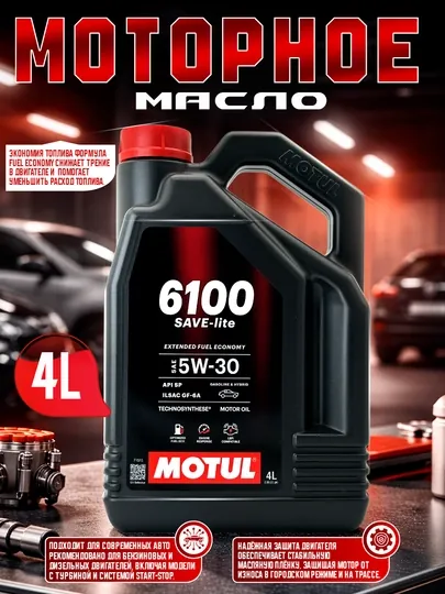 Моторное масло MOTUL 6100 5w-30, 4 л
