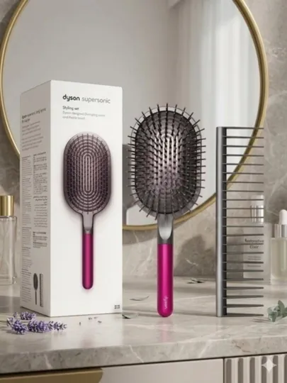Набор массажной расчески и гребня для волос, в стиле Dyson