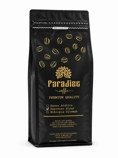 Кофе в зернах Paradise Coffee Intenso Espresso Blend, 80% арабика, 20% робуста, средний