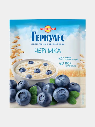 Каша овсяная Геркулес, черника, 35 г