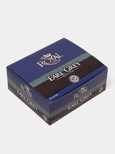 Чай черный Royal Life Earl Grey, 100 пакетиков, 150 г