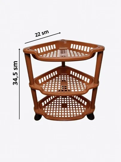 Универсальная угловая этажерка, 3–8 ярусная — ZUMARK-POLKAB-КОРИЧН-7ETAJ