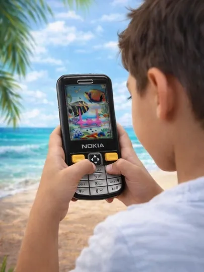 Водная игрушка "Телефон" – игра с кольцами, ретро дизайн