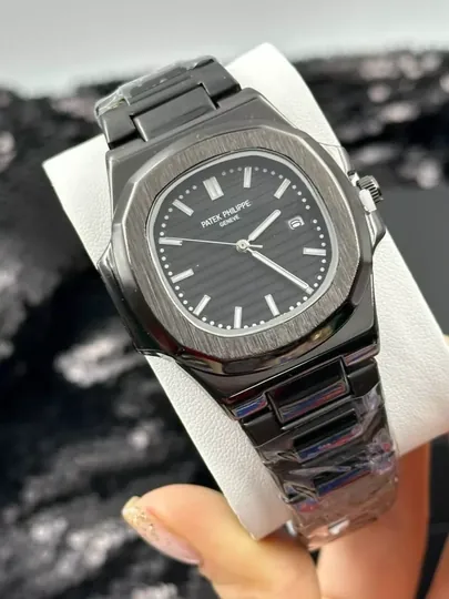 Мужские наручные часы Patek Philippe, дизайн подарочной коробки подойдет к любому стилю — WATCH11-105W047-ТЕМНСЕР