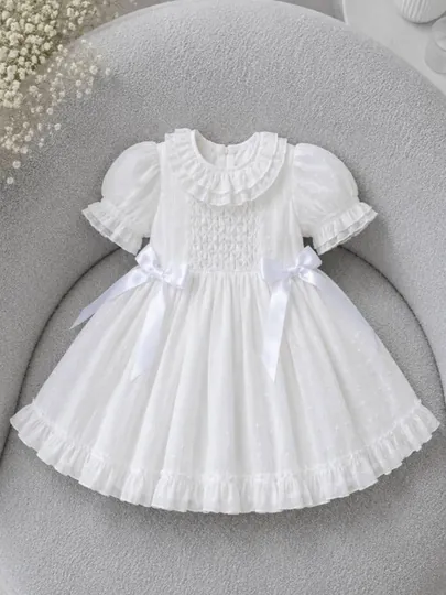 Белое нарядное платье для девочек в princess style