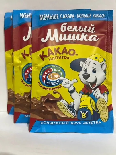 Какао-напиток гранула БЕЛЫЙ МИШКА, саше 25 г