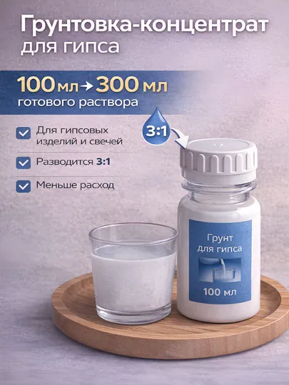 Грунтовка концентрат для гипса, 100 мл