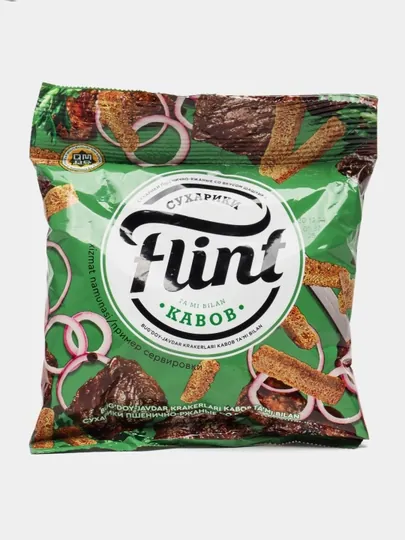 Сухарики Flint со вкусом шашлыка, 60 гр