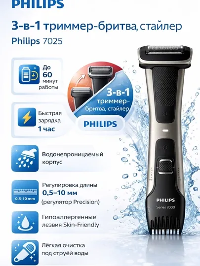 Триммер Philips BG7025/15 Series 7000