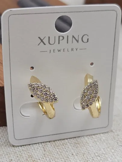 Кольцевые серьги для девочек и женщин, Xuping — 1001PRT-XUPINGK4-БЕЖМЕЛ