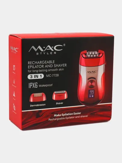 Эпилятор MAC styler MC-7728, 36 пинцета, 4 скорости