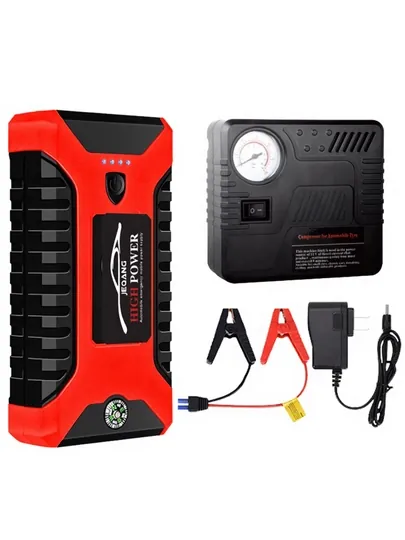 Пусковое устройство для автомобиля Jump Starter 3в1: компрессор и аккумулятор JPS16