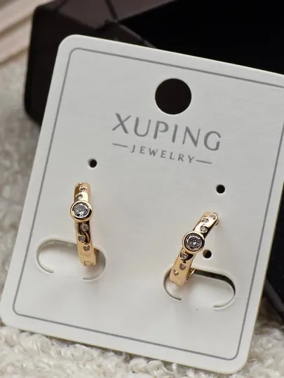 Женские серьги золотого цвета, бренд Xuping — JEWELRI-XUP002-ГОРЧИЧ