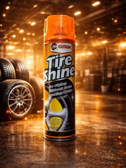 Спрей для автомобильных шин Getsun Tire Shine 500 мл — эффект глянца, чернитель шин