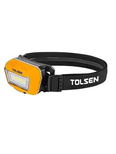 Фонарь налобный с датчиком, перезаряжаемый промышленный, TOLSEN 60012