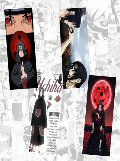 Набор из 4 закладок для книг в стиле аниме, Naruto, Jujutsu kaisen, Demon Slayer