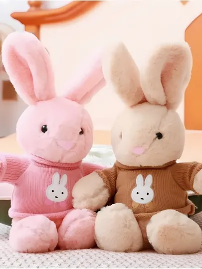 Мягкая игрушка кролик с рубашкой, 50 см