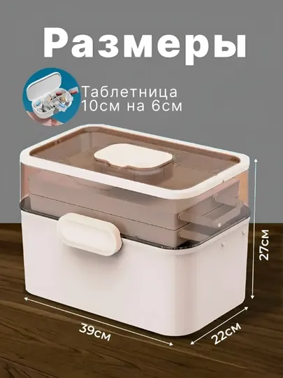 Аптечка домашняя для лекарств, большая